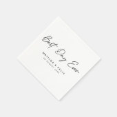 Beste dag ooit | Minimale dag van het witte huweli Servet (Hoek)