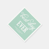 Beste dag ooit Mint Moderne Calligrafie Weddenscha Servetten (Hoek)