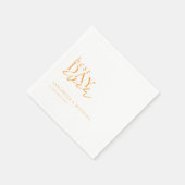 BESTE DAG OOIT! Modern, minimaal, wit, bruiloft Servet (Hoek)