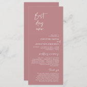 Beste dag ooit, Modern Wedding Dusty Roos Programma (Voorkant / Achterkant)
