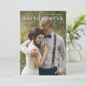 Beste dag ooit Moderne bruiloft Foto Hartelijk dan Bedankkaart (Staand voorkant)