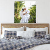 Beste dag ooit persoonlijke bruiloft canvas afdruk (Insitu (Slaapkamer))