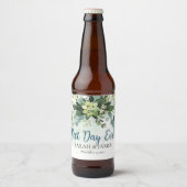 Beste Dag Ooit Succulent Bruiloft Bloemen Botanisc Bier Etiket (Voorkant)