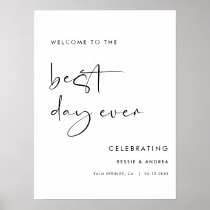 Beste Dag Ooit Trouw Welkomstbord Poster