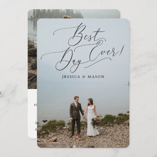 Beste dag ooit Vluchten Aankondiging Uitnodiging (Voorkant / Achterkant)