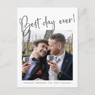 Beste dag ooit! Weddenschap Bedankt Aankondigingskaart