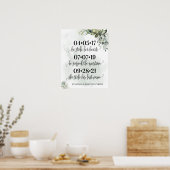 Beste dag trouwdatum ja dag eucalyptus succulent poster (Keuken)