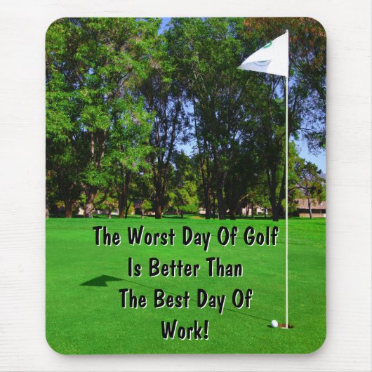 Beste dag van Golf Mousepad Muismat (Voorkant)