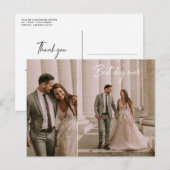 Beste dag van het huwelijk Foto Collage Hartelijk Briefkaart (Voorkant / Achterkant)