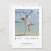 Beste dag van het huwelijk Foto Hartelijk dank Bedankkaart (Voorkant)