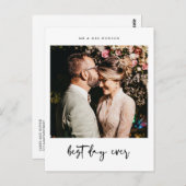 Beste dag van het huwelijk Foto Hartelijk dank Briefkaart (Voorkant / Achterkant)