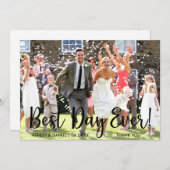 Beste dag van het moderne huwelijk Hartelijk dank Kaart (Voorkant / Achterkant)