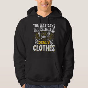 Beste dagen eindigen in vuile kleren metaal detect hoodie