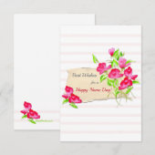 Beste dagkaart voor beste wensen bedankkaart (Voorkant / Achterkant)