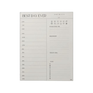 Beste dagplanner, 11 inch x 8,5 inch Notitieblok -