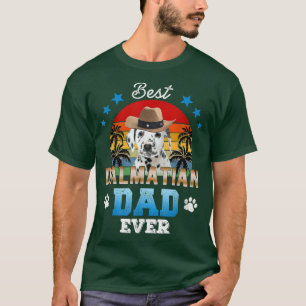 Beste Dalmatische vader ooit beste vader Hondenlie T-shirt