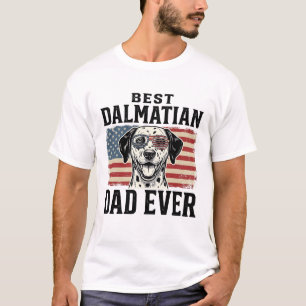 Beste Dalmatische Vader Ooit Patriottisch Hond Shi T-shirt