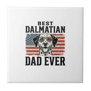 Beste Dalmatische Vader Ooit Patriottisch Hond Shi Tegeltje