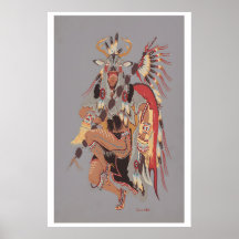 Beste danser Indiaanse vintage illustratie