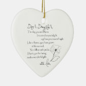 Beste Daughter Heart Ornament (Rechts)
