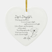Beste Daughter Heart Ornament (Voorkant)