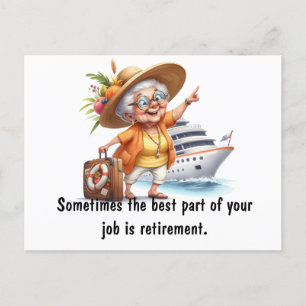 Beste deel van pensionering briefkaart