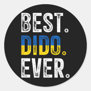 Beste Dido Ooit Oekraïense Grootvader Opa Oekraïne Ronde Sticker