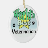 Beste dierenarts ter wereld keramisch ornament (Rechts)
