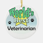 Beste dierenarts ter wereld keramisch ornament (Voorkant)