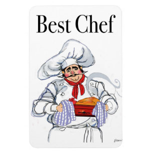 Beste dikke Franse chef-magneet door kunstenaar Magneet