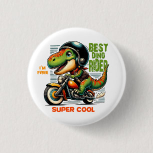 Beste dino rijder super cool ronde button 3,2 cm