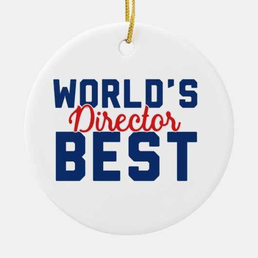 Beste directeur ter wereld keramisch ornament (Voorkant)