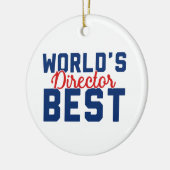 Beste directeur ter wereld keramisch ornament (Links)
