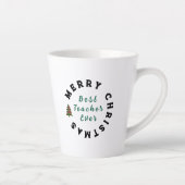 Beste docent ooit Kerstcadeau Bedankt Latte Mok (Rechts)