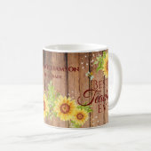 Beste docent ooit Rustieke Bloemen Zonnebloem Mok (Voorkant rechts)