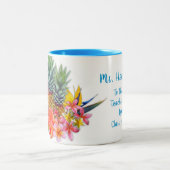 Beste docent uit de klas Hawaiian Flowers Mok (Center)