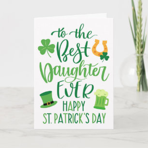 Beste dochter ooit voor St. Patrick's Day Kaart