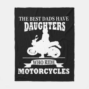 beste dochter op motorfiets fleece deken