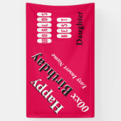 Beste dochter ter wereld spandoek (Verticaal)