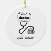 Beste Doctor Ooit Waardering 's Werelds Grootste D Keramisch Ornament (Achterkant)