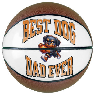 Beste Dog Dad Ooit - Basketbal Pup Gift Design