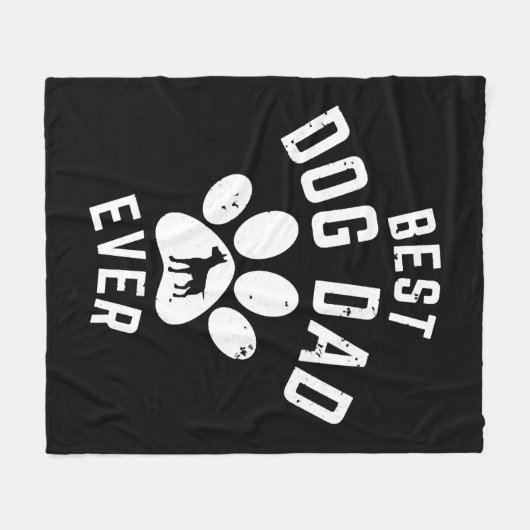 BESTE DOG DAD OOIT FLEECE DEKEN (Voorkant (Horizontaal))
