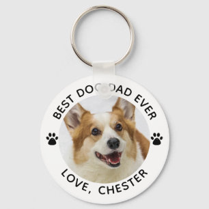 BESTE DOG DAD OOIT Pauw Print Photo Sleutelhanger