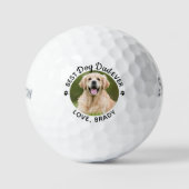 Beste DOG DAD ooit Persoonlijk Modern Pet Foto Golfballen (Voorkant)