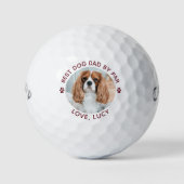 Beste DOG DAD op basis van Par Paw Print Custom Ph Golfballen (Voorkant)