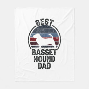 Beste Dog Father Dad -  Basset Hound Fleece Deken