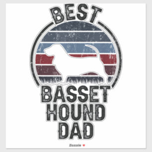Beste Dog Father Dad -  Basset Hound Sticker