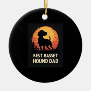 Beste Dog Father Dad - Basset Hound T-shirt Keramisch Ornament