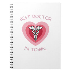 Beste Dokter in de Stad Hart Medisch Ontwerp Notitieboek