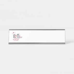 Beste dokter is verpleegster bureau naambordje